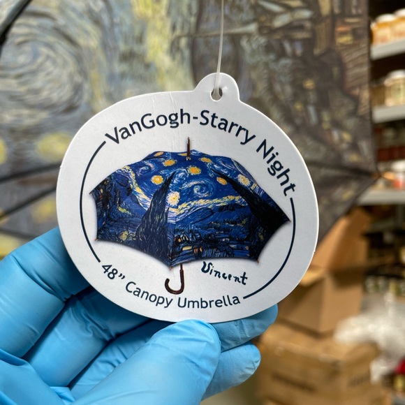 Van Gogh Starry Night Stick Umbrella. - Picture 5 of 6